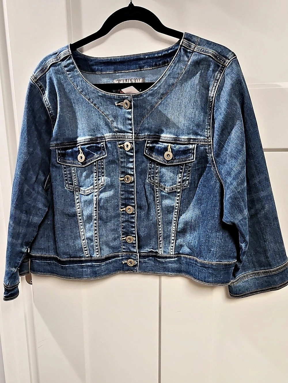 TORRID Hipster Collarless Denim Jacket Blue Size 3X